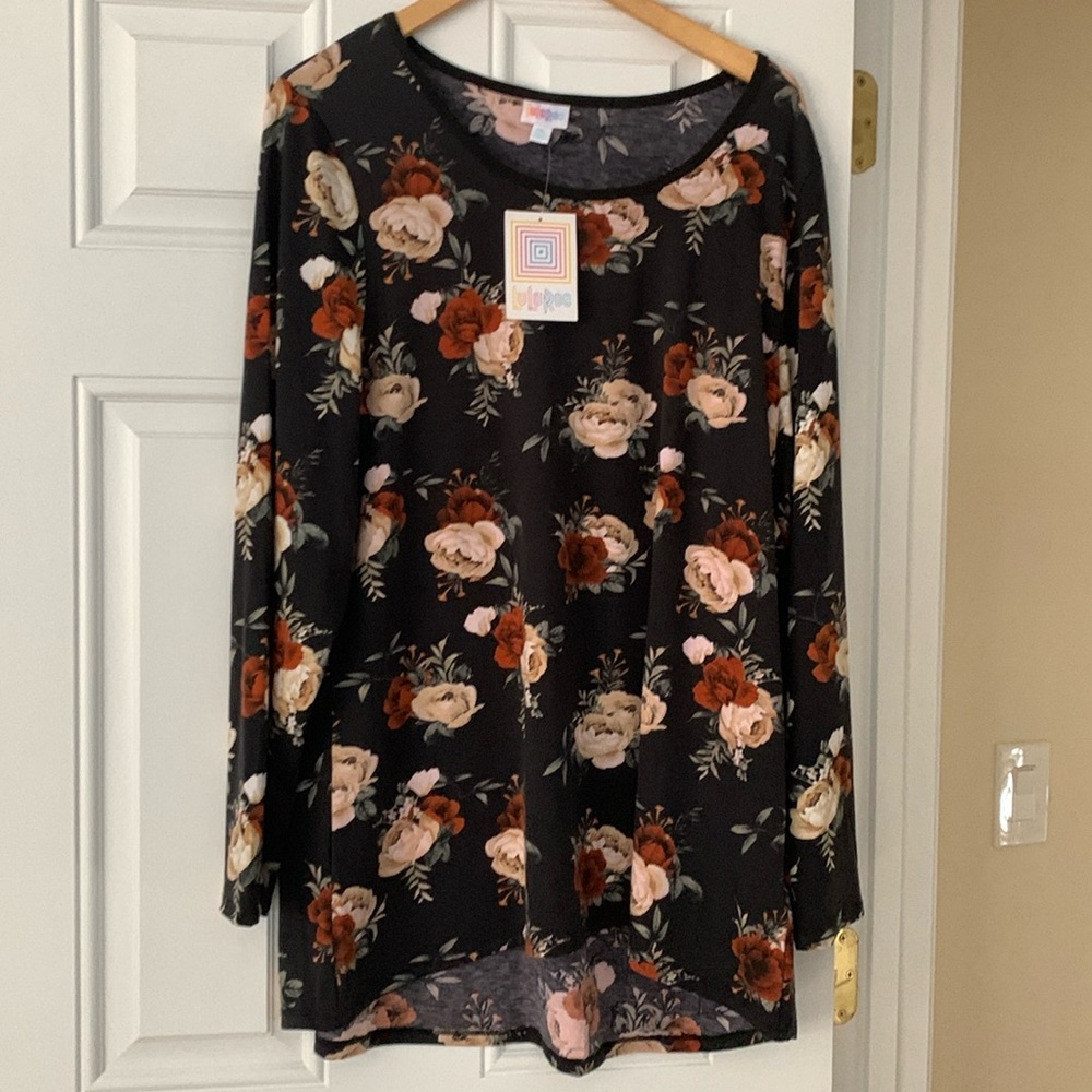Lula Roe Rose Patterned Shirt NWT